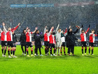 Futbalisti Feyenoordu Rotterdam.