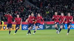 Futbalisti Česka oslavujú postup na MS vo futbale 2026.