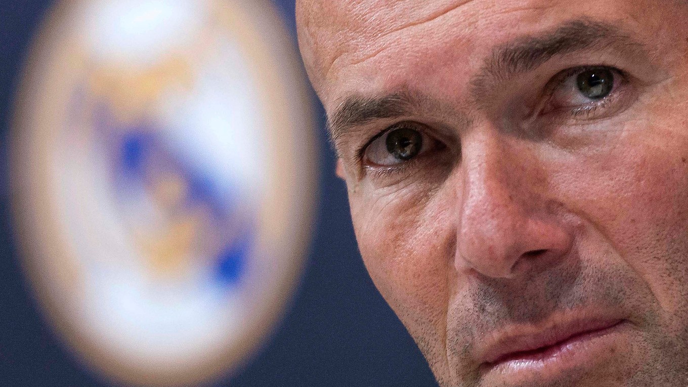 Zinedine Zidane ako tréner Real Madrid.