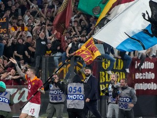 Gianluca Mancini oslavoval gól s vlajkou Lazia