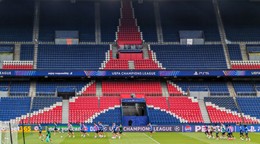 Na snímke štadión Park princov, na ktorom futbalisti ŠK Slovan Bratislava odohrajú zápas 1. kola ligovej fázy Ligy majstrov proti Parížu St. Germain.