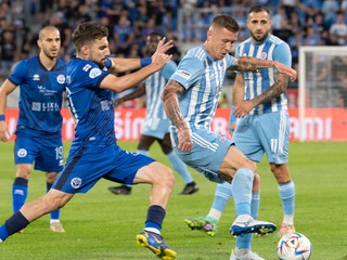 Momentka zo zápasu Slovan Bratislava - Dinamo Batumi 1. kvalifikačnom kole Ligy majstrov.