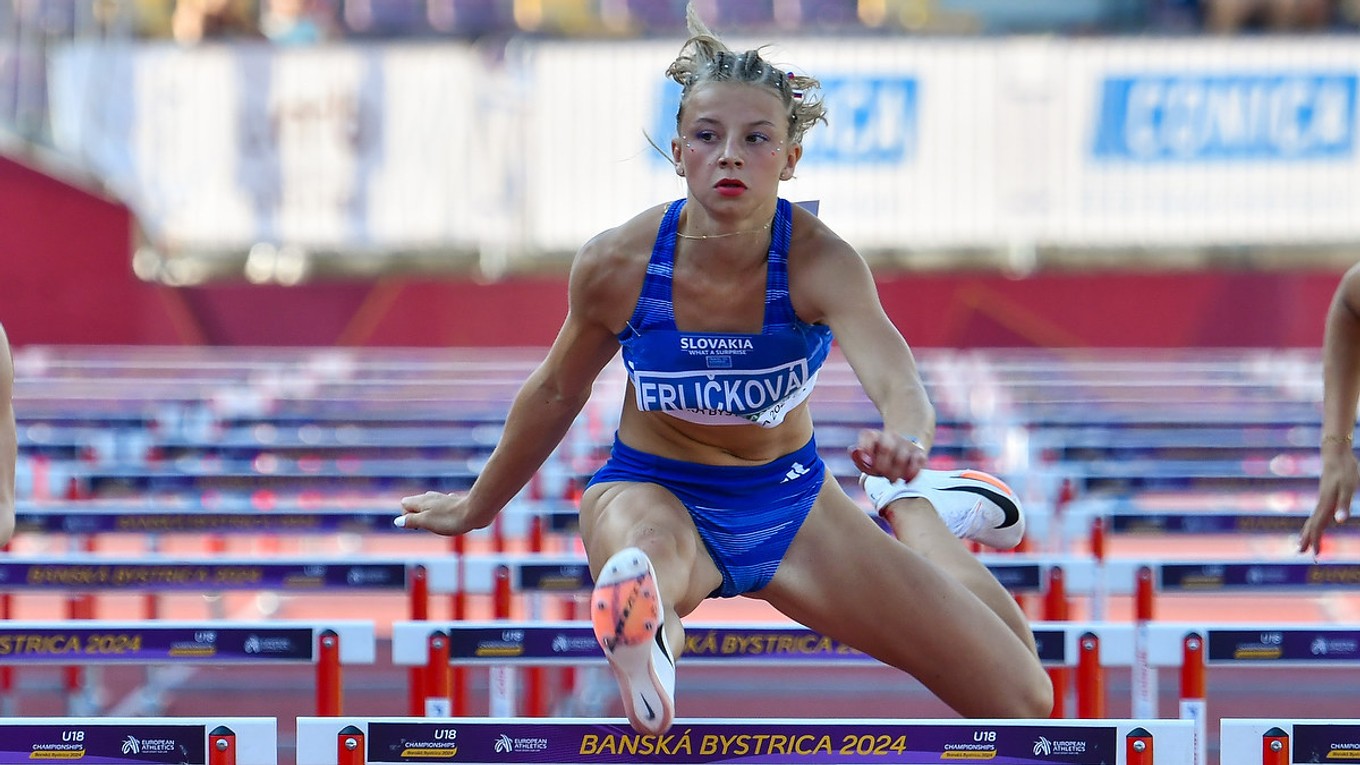 Laura Frličková na ME v atletike do 18 rokov 2024. 