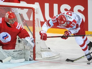 Výsledok a priebeh zápasu Rusko - Dánsko na MS v hokeji 2021.