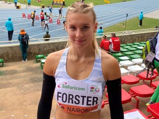 Viktória Forster na MS juniorov v atletike 2021.
