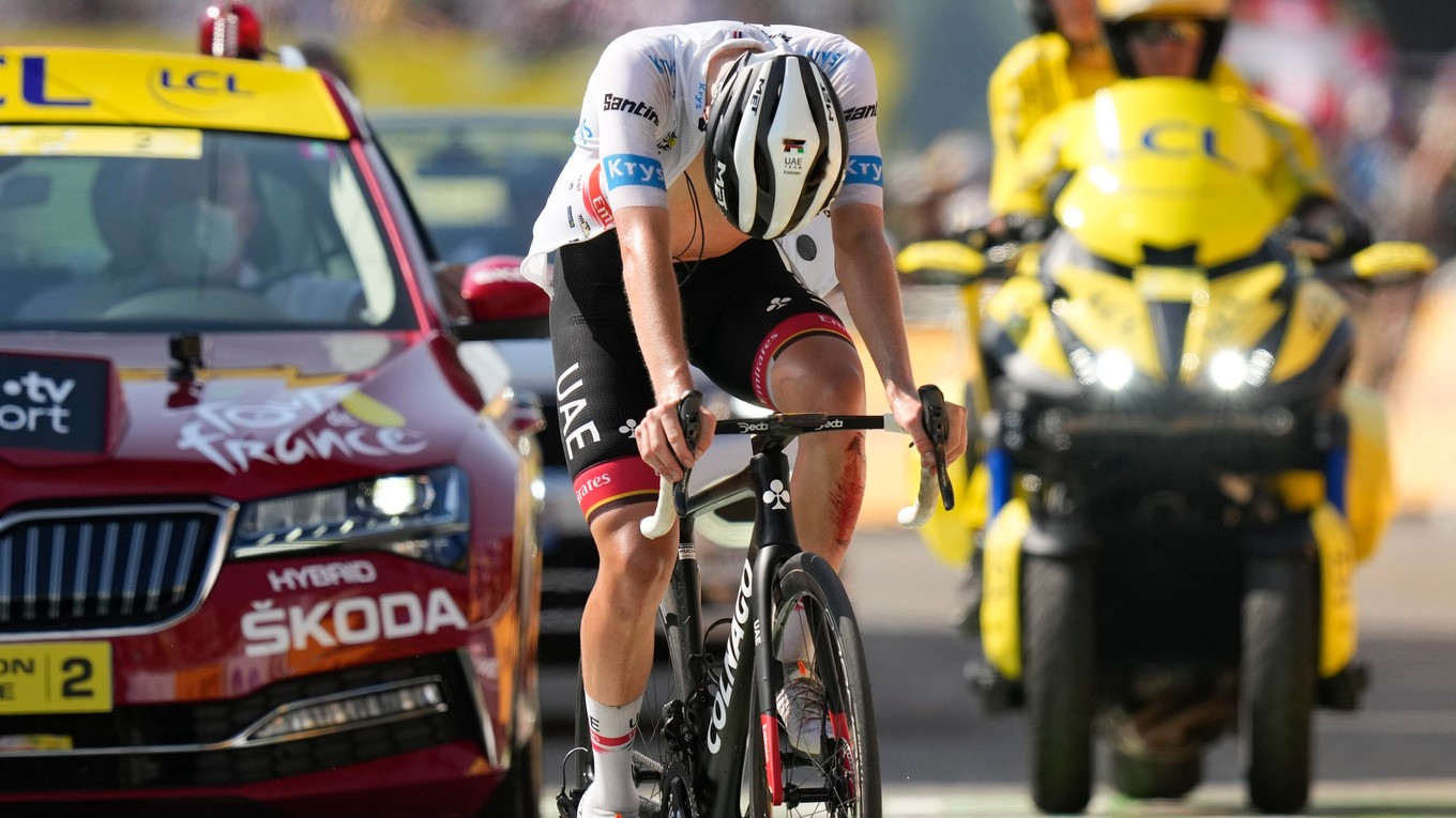 Slovinský cyklista Tadej Pogačar počas Tour de France 2022.