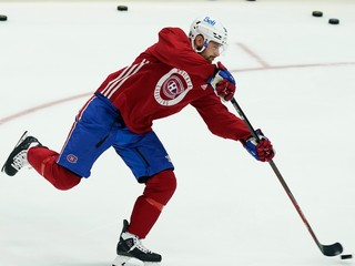 Tomáš Tatar počas tréningu Montrealu Canadiens.