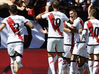 Hráči Rayo Vallecano sa tešia z gólu.