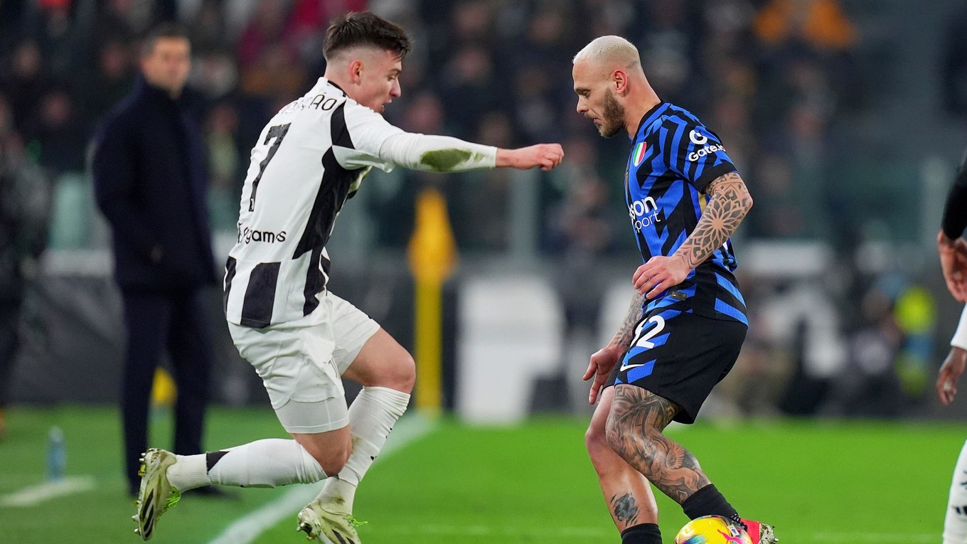 Momentka zápasu Juventus - Inter Miláno