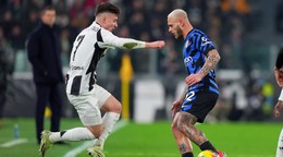 Momentka zápasu Juventus - Inter Miláno