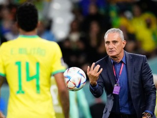 Tréner brazílskej reprezentácie Tite počas štvrťfinále MS vo futbale proti Chorvátsku. 