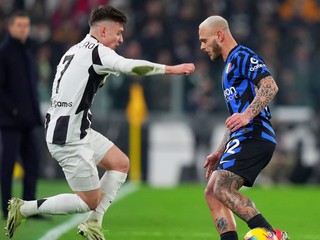 Momentka zápasu Juventus - Inter Miláno