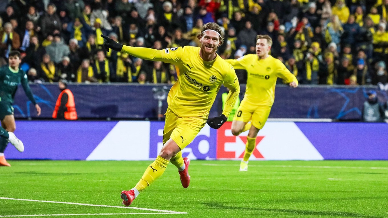 Hráči FK Bodø/Glimt oslavujú gól