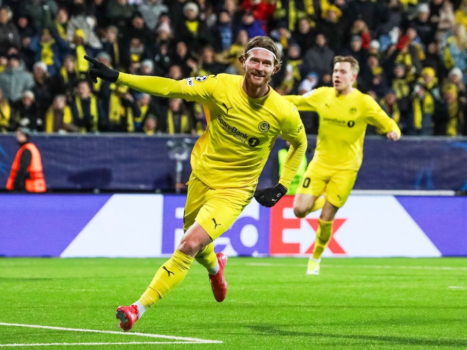 Hráči FK Bodø/Glimt oslavujú gól