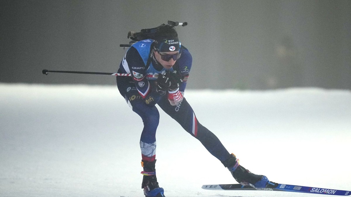 Francúzsky biatlonistka Eric Perrot v Novom Meste na Morave.