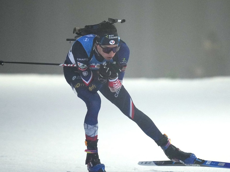 Francúzsky biatlonistka Eric Perrot v Novom Meste na Morave.