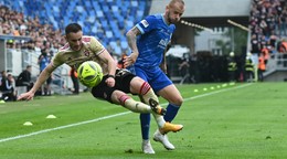 Vľavo Matej Čurma v drese Spartaka Trnava.