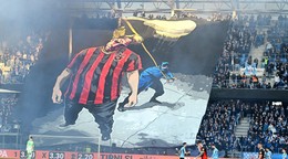 Na snímke transparent v sektore fanúšikov Slovana v 5. kole nadstavbovej časti Niké ligy skupiny o titul ŠK Slovan Bratislava - FC Spartak Trnava.