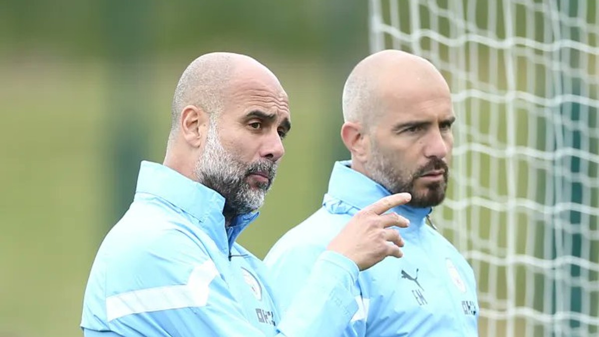 Pep Guardiola a Enzo Maresca.