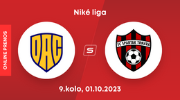 DAC Dunajská Streda - Spartak Trnava: ONLINE prenos zo zápasu 9. kola Niké ligy.