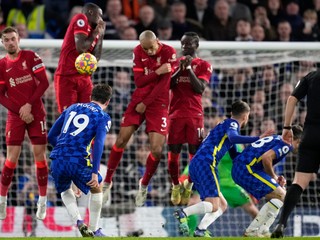Momentka zo zápasu Premier League Chelsea FC - Liverpool FC.