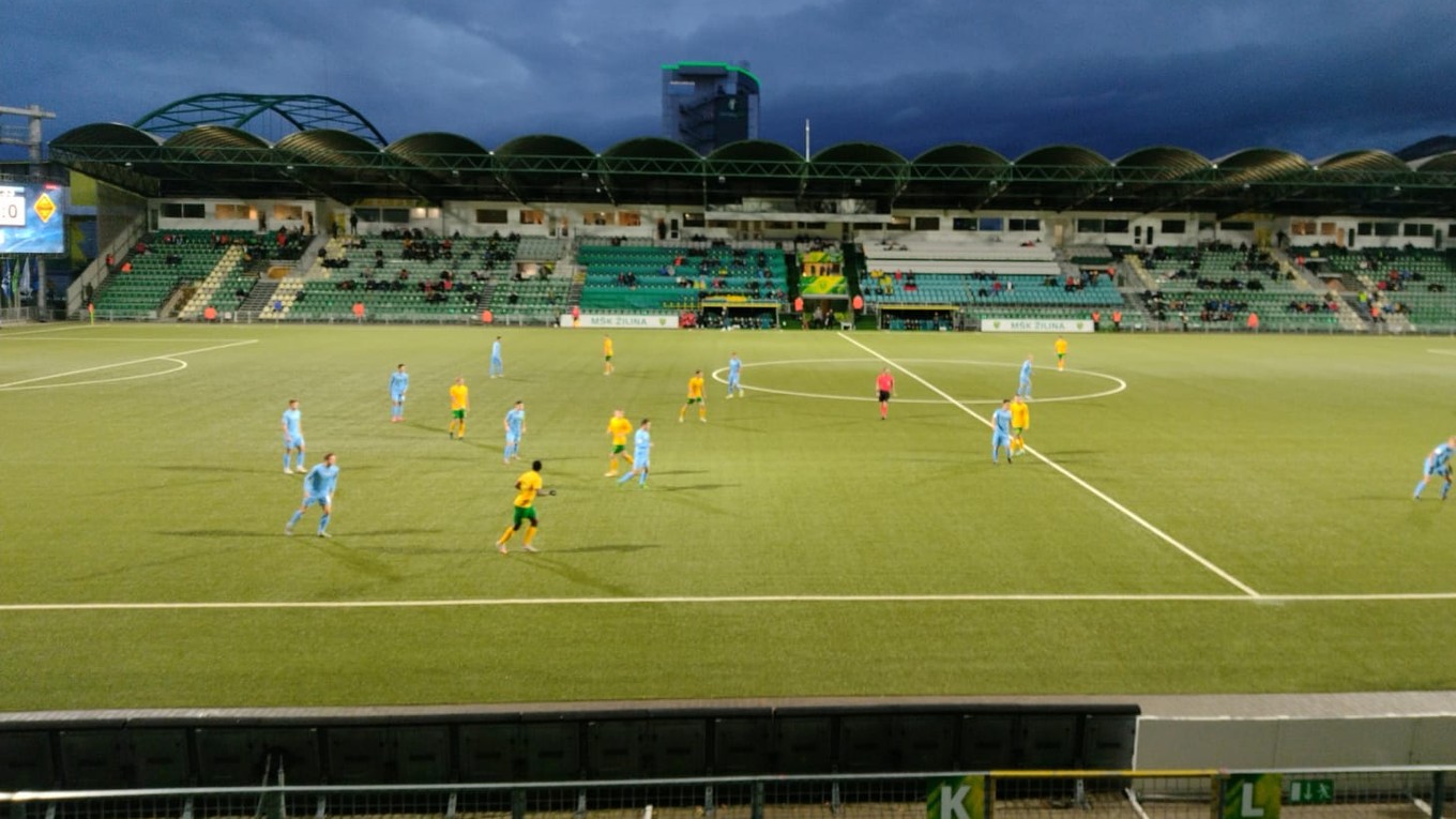 Momentka zo zápasu MŠK Žilina U19 vs. Kajrat Almaty U19.