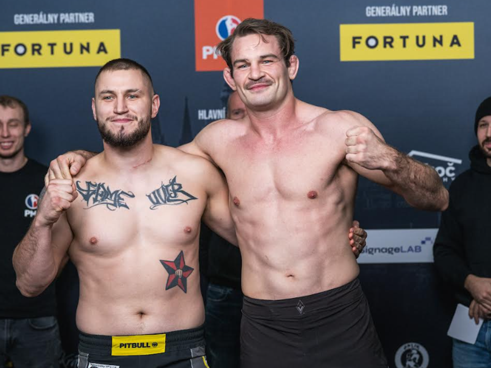 Polívka (vľavo) a Duczmal na vážení.