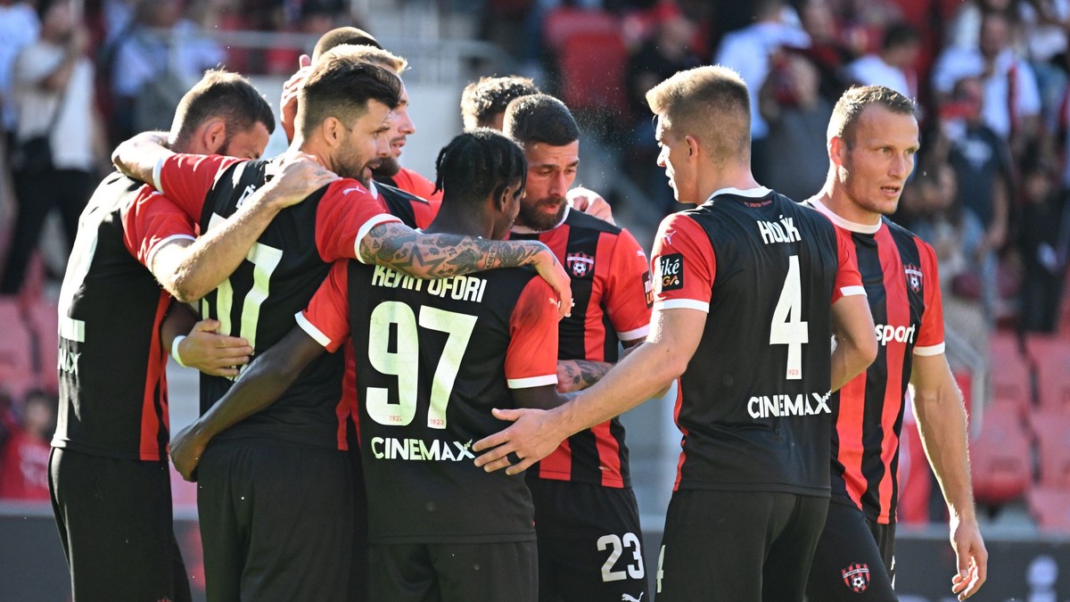 Radosť futbalistov z tímu FC Spartak Trnava.