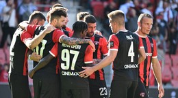 Radosť futbalistov z tímu FC Spartak Trnava.