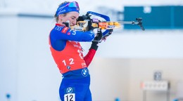 Paulína Bátovská Fialková počas stíhacích pretekov v Ruhpoldingu. 