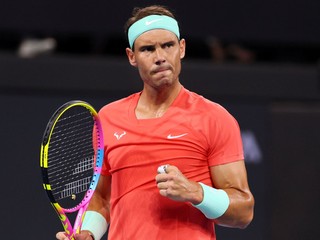 Rafael Nadal na turnaji v Brisbane.