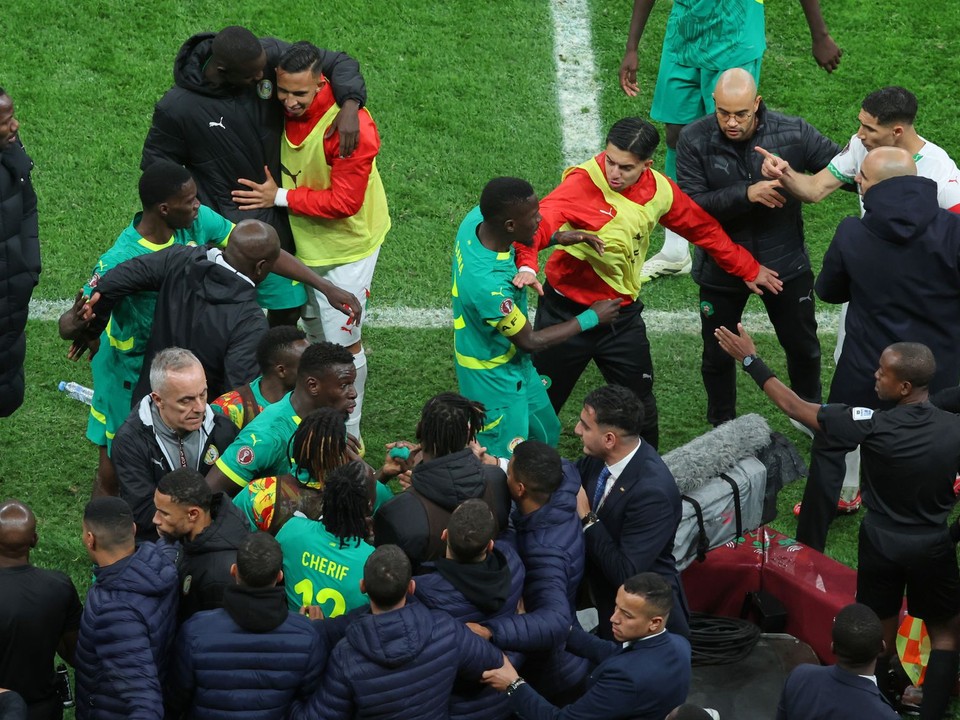 Momentka zo zápasu Maroko - Senegal