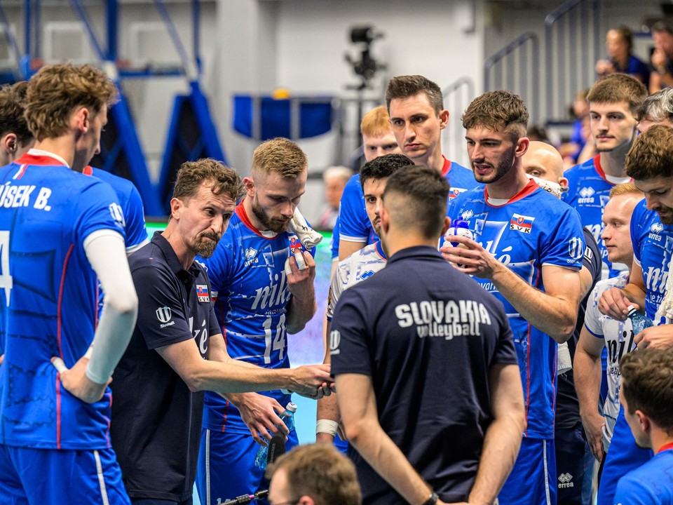 Slovenskí volejbalisti. 