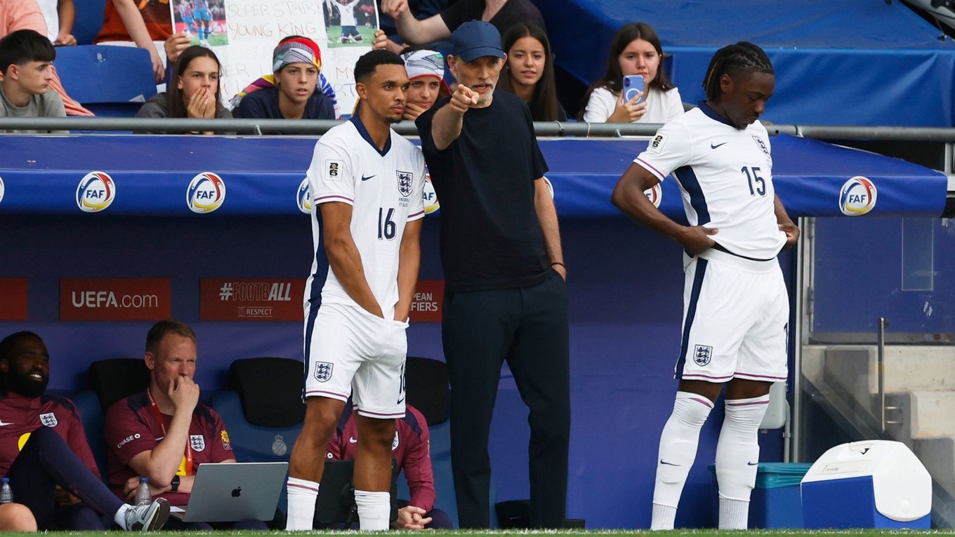 Thomas Tuchel na lavičke Anglicka