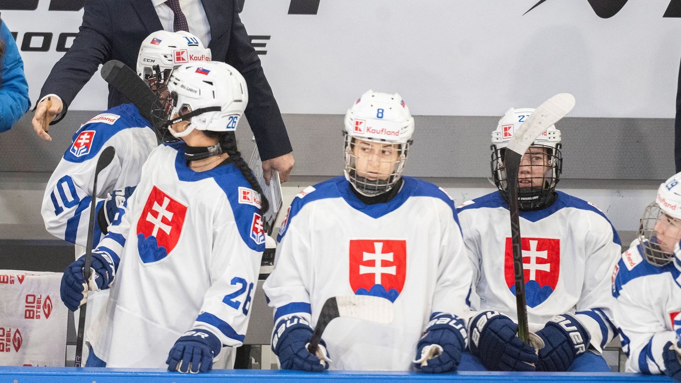 Slovenské hokejistky počas Nemeckého pohára.
