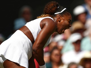 Serena Williamsová v semifinále Wimbledonu 2019.