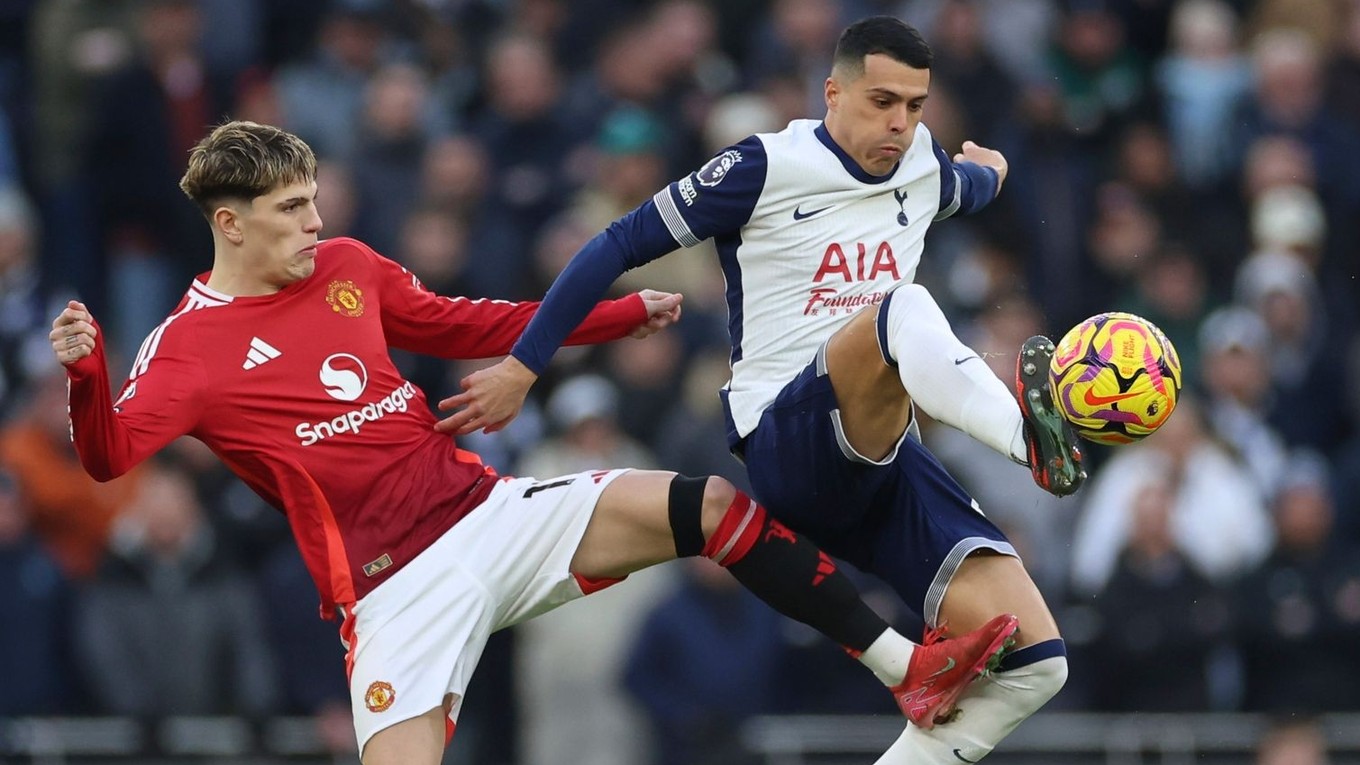 Momentka zo zápasu Manchester United - Tottenham