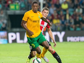 Hráč Žiliny William počas zápasu proti Bilbau.