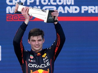 Max Verstappen po triumfe na Veľkej cene Miami 2022.