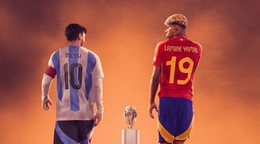 Lionel Messi a Lamine Yamal.