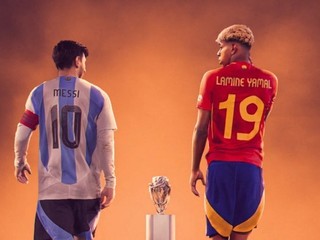 Lionel Messi a Lamine Yamal.