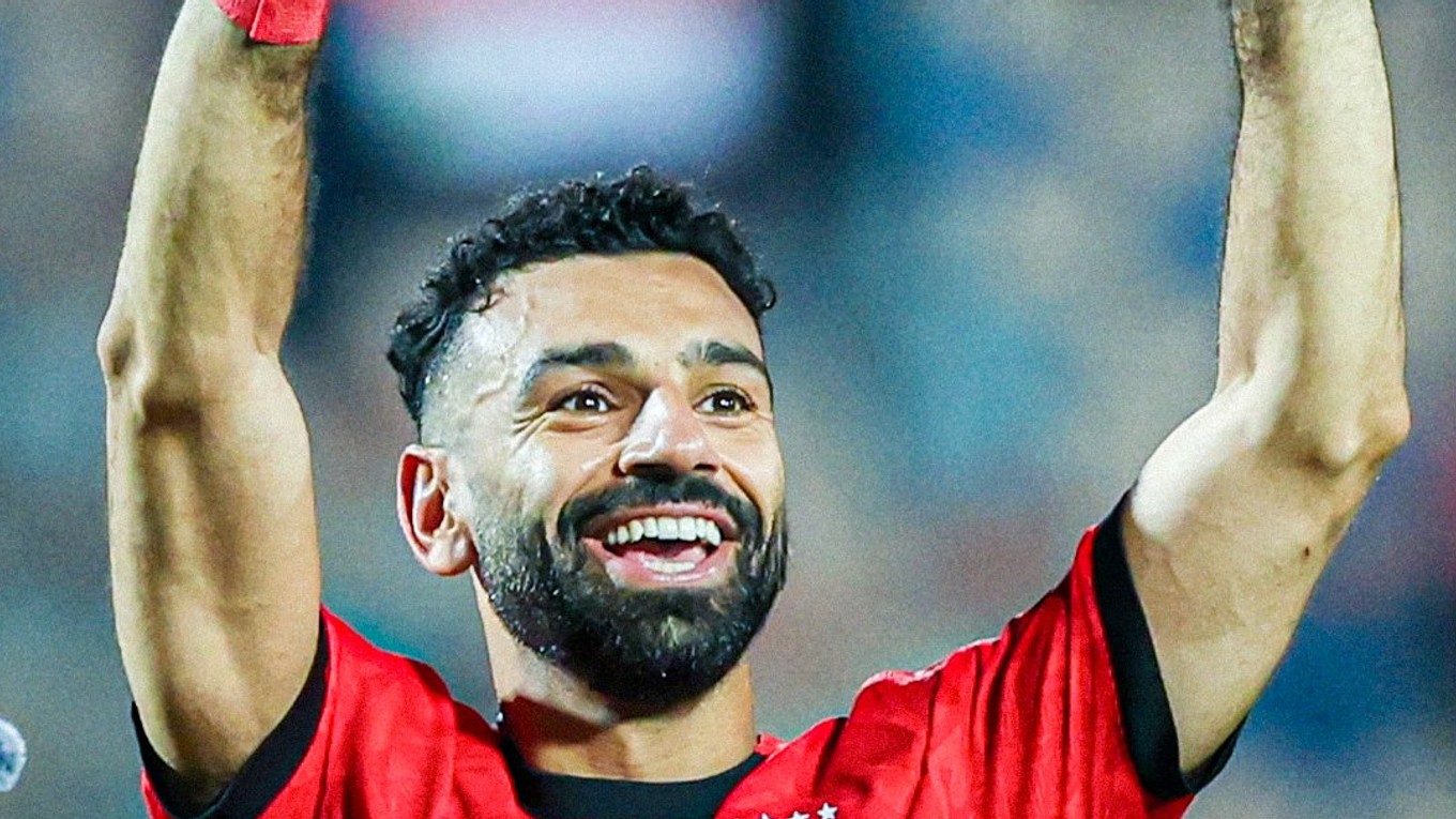 Mohamed Salah v drese Egyptu. 