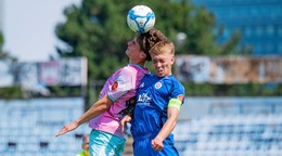 Momentka zo zápasu ŠK Slovan Bratislava B - FC ViOn Zlaté Moravce