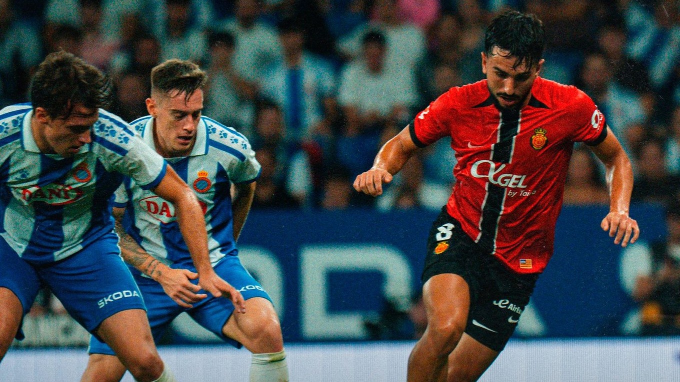 Momentka zo zápasu Espanyol Barcelona - RCD Mallorca