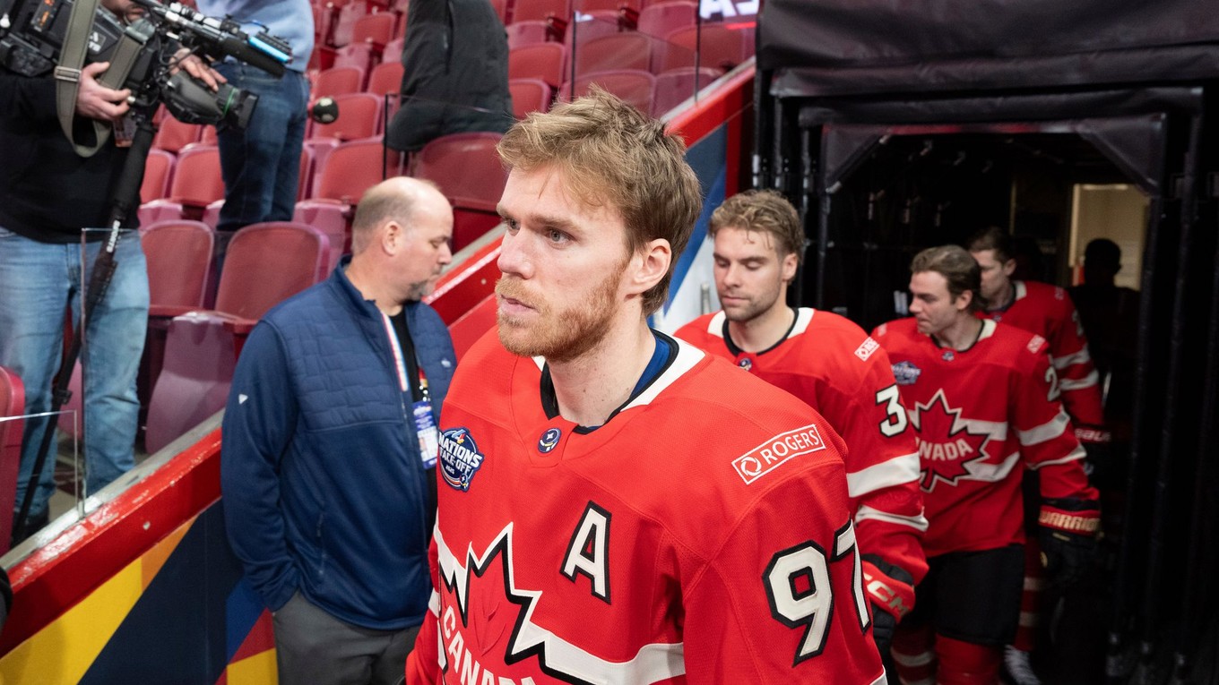 Connor McDavid počas Turnaja štyroch krajín (4 Nations Face-Off).