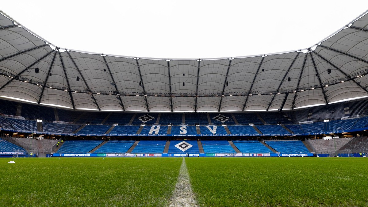 Na archívnej snímke z 21. februára 2026 futbalový štadión Volksparkstadion v Hamburgu.
