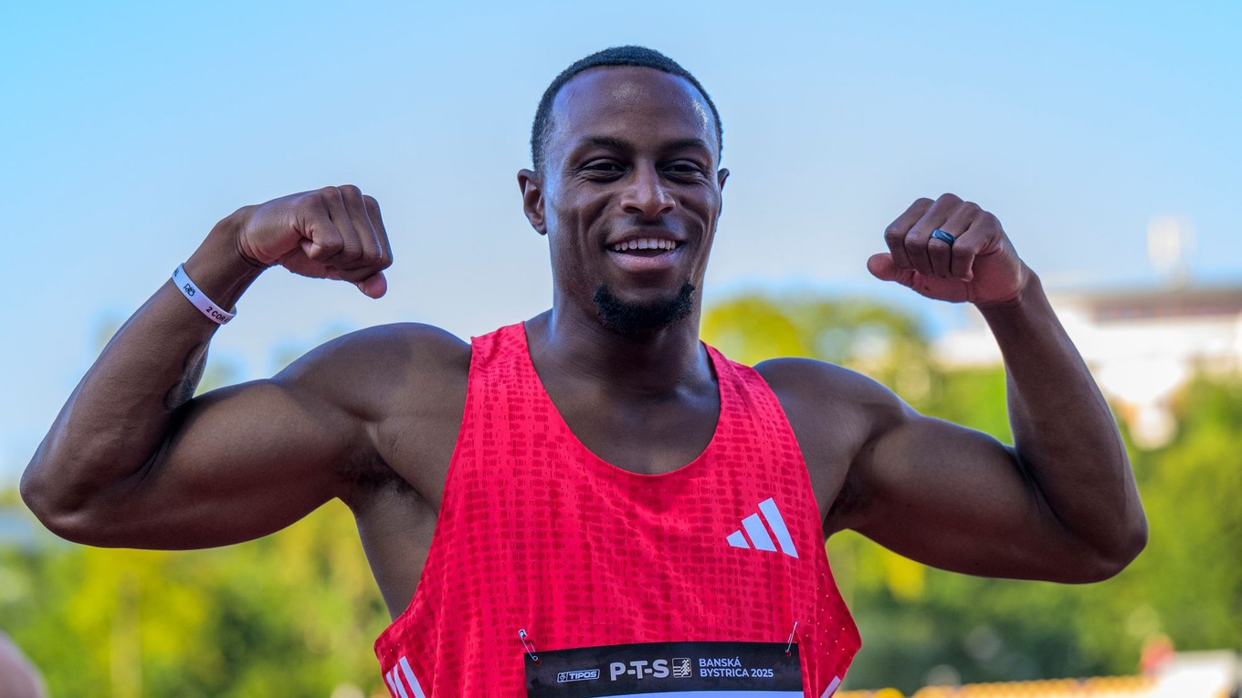 Americký šprintér Roonie Baker počas 60. ročníka atletického mítingu P-T-S.