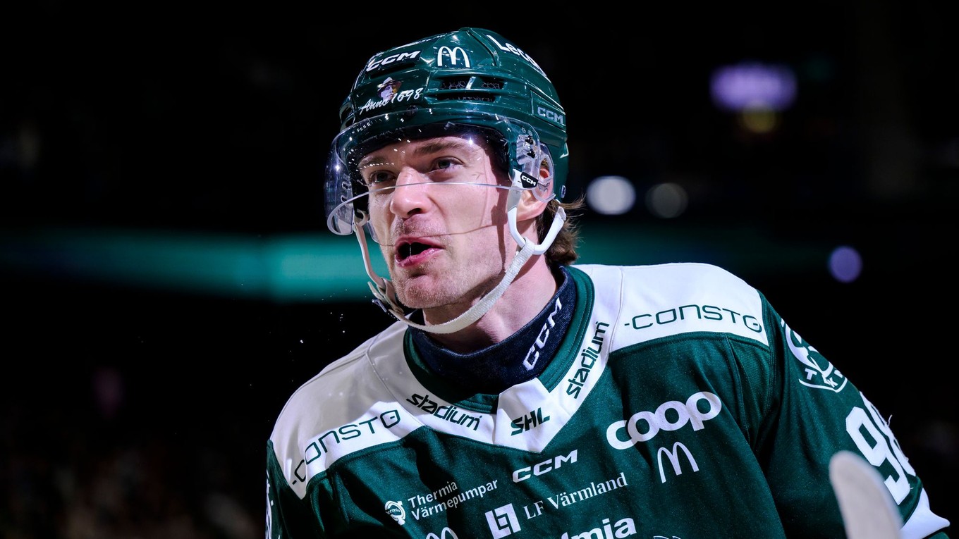 Marián Studenič v drese Färjestadu. 