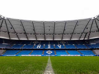 Na archívnej snímke z 21. februára 2026 futbalový štadión Volksparkstadion v Hamburgu.