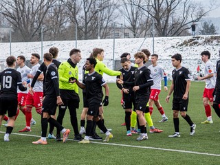 Momentka z prípravného zápasu Trenčín B - Lehota pod Vtáčnikom.